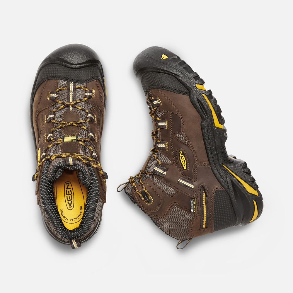 Keen Trekking Bot Erkek Kahverengi - Braddock Waterproof Mid (Steel Toe) - Türkiye MEVK71542